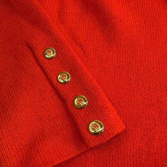 Vintage St. John 3 Piece Knit Suit in “Pumpkin Orange” Size L. Dog Show. Luxury. - Picture 6 of 16